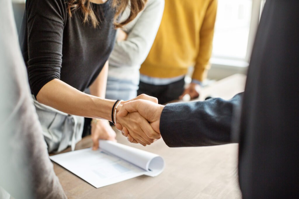Handshake from business partners