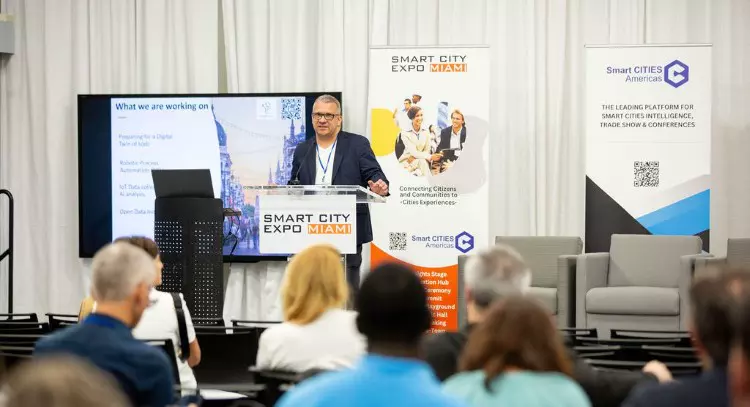 a speaker of Smart City Expo Miami