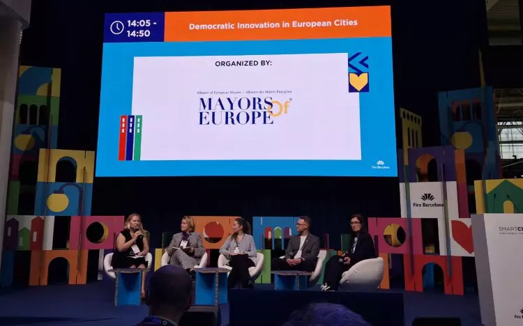 the conference panel about AI in urban governance