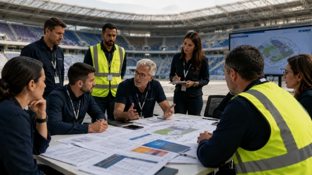 Governance and operational planning for sustainable sports events during the preparation of a major international competition.