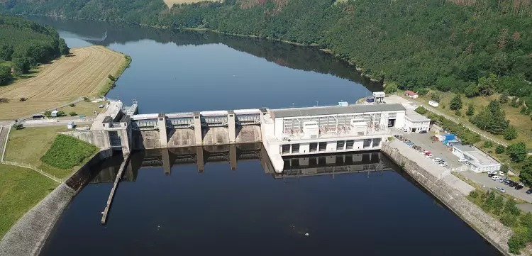 a hydroelectric power plant in the Czech Republic